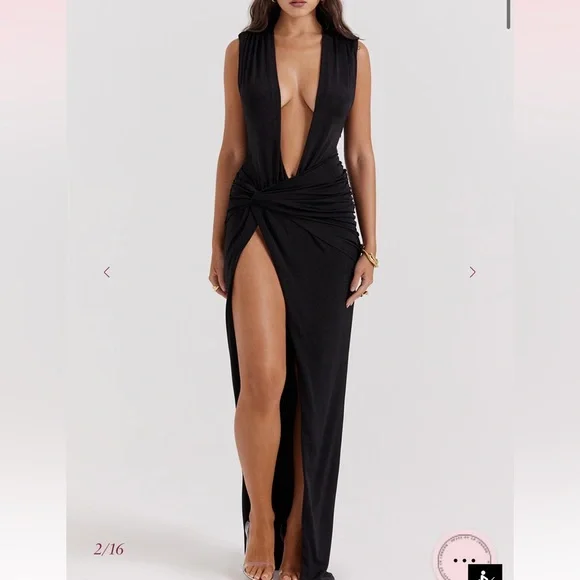 House of CB Larelle plunge dress - Picture 3 of 6